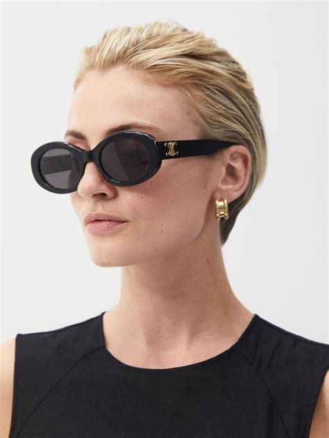 celine brillen dames|TRIOMPHE 01 SUNGLASSES IN ACETATE .